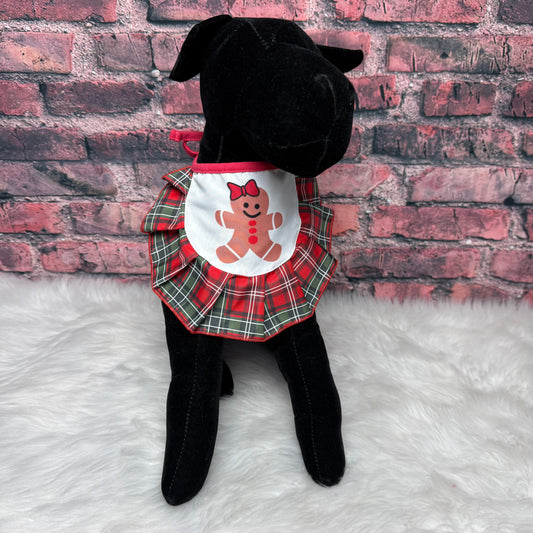 Gingerbread Christmas Plaid bib 4 pack