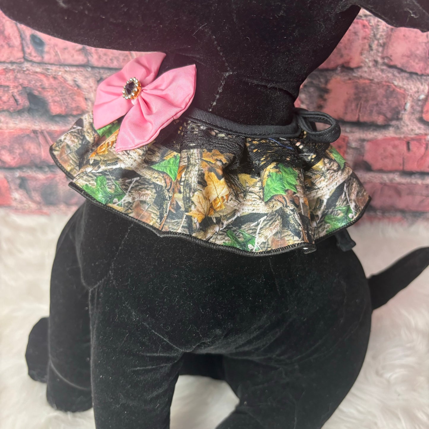 CAMO TIE ON RUFFLE 4 PACK