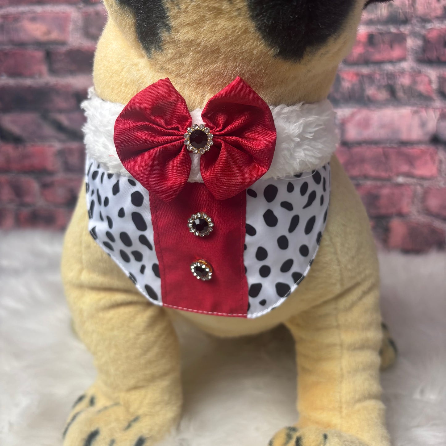 Dalmatians W/ Fur Bib - 4 Pack