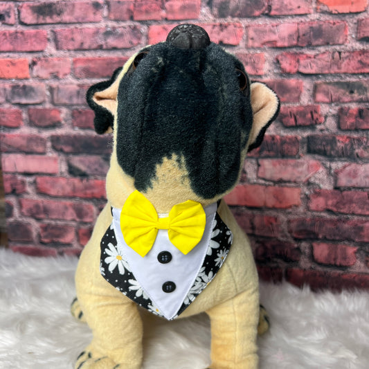 BLACK DAISY BIB - 4 PACK