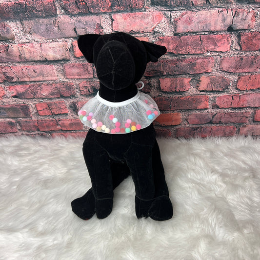 POM POM TIE ON RUFFLE (SMALL POMS)- 4 PACK