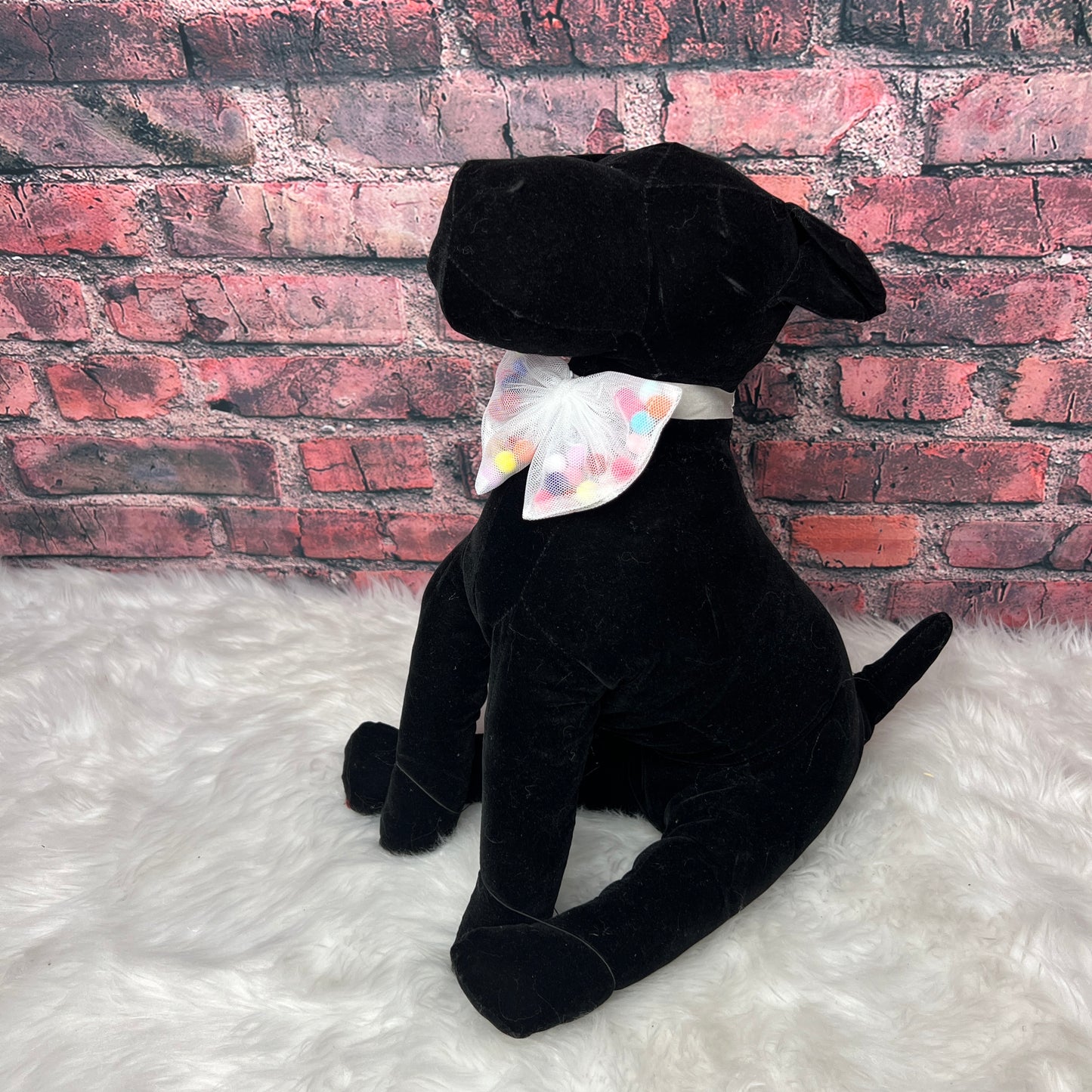 POM POM ADJUSTABLE BOW TIE- 6 PACK