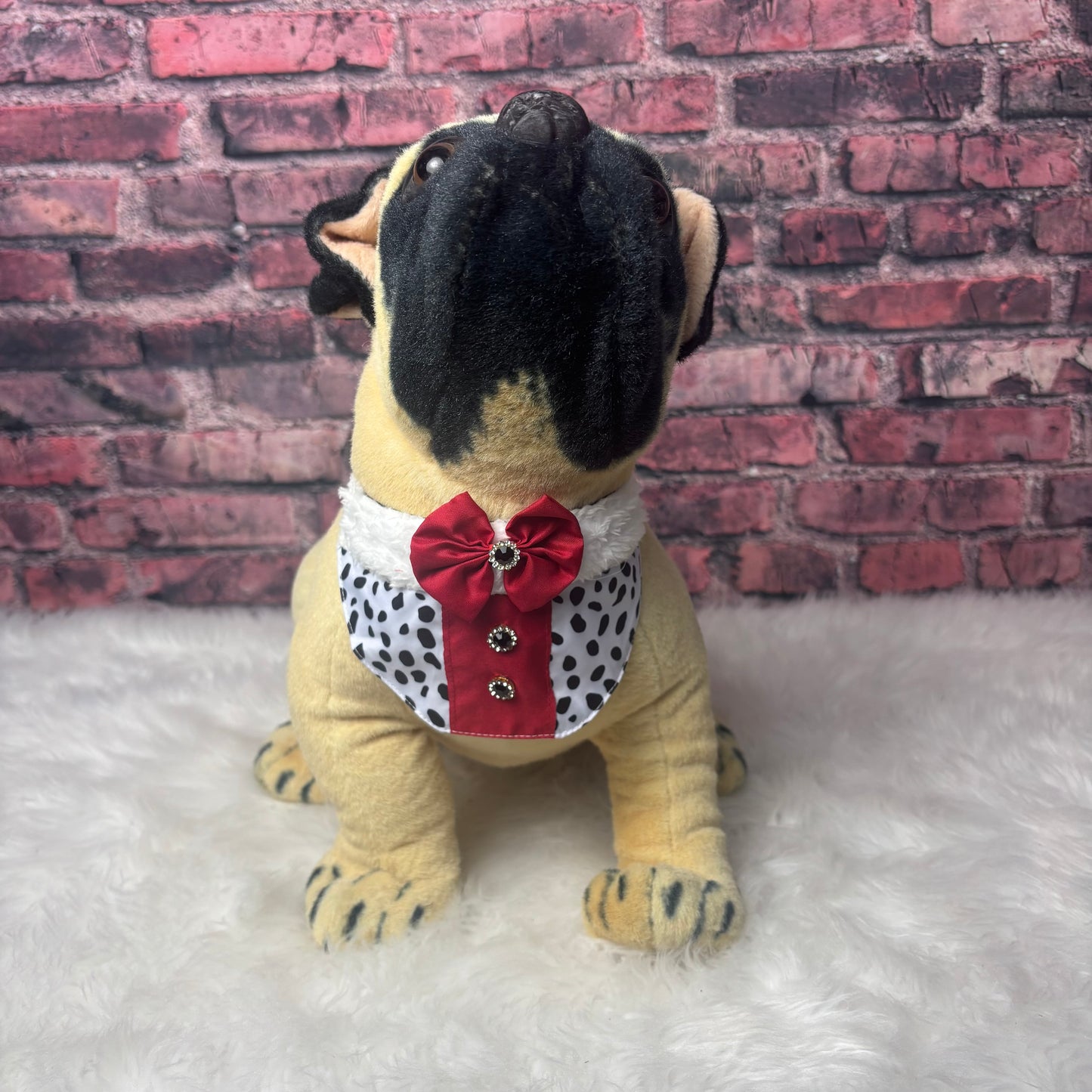 Dalmatians W/ Fur Bib - 4 Pack