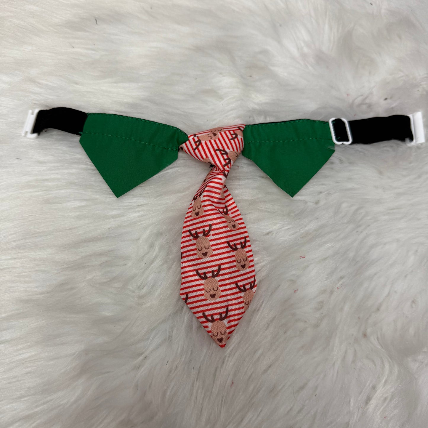 Stripped Reindeer Tie Small -4 pack