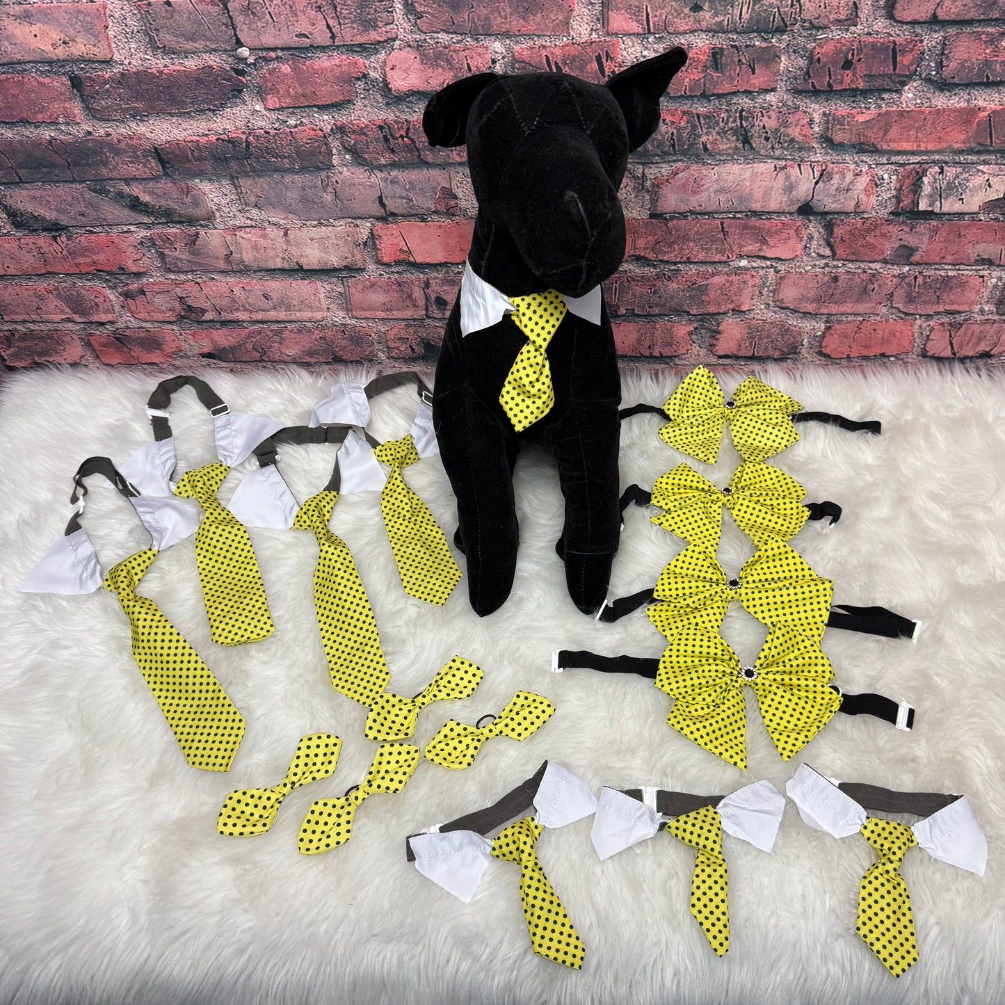 Yellow Polka Dot Bundle 16 pc