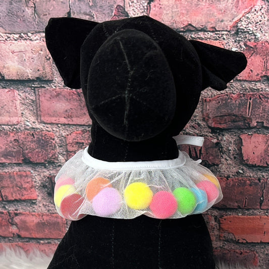 POM POM TIE ON RUFFLE 4 PACK-  (LARGE POMS)