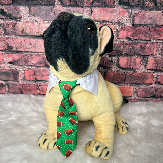 GREEN FOOTBALL PRINT SHIRT COLLAR WITH TIE-4 PACK-M/L