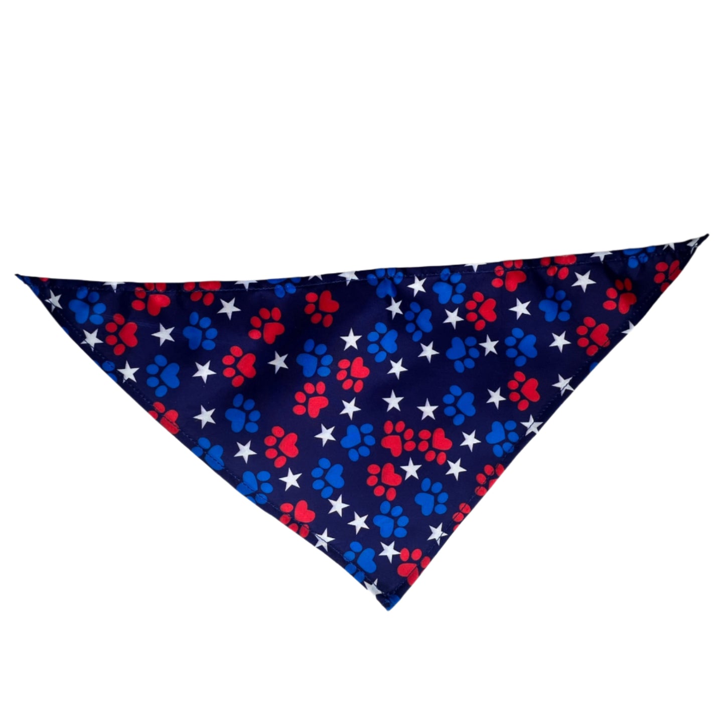 RED AND BLUE PAWS BANDANA 8 PACK LARGE