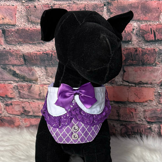 PURPLE LATTUS GIRL BLOUSE TOP BIB-4 PACK