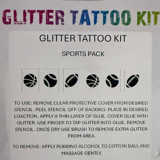 GLITTER TATTOO KIT-SPORTS PACK