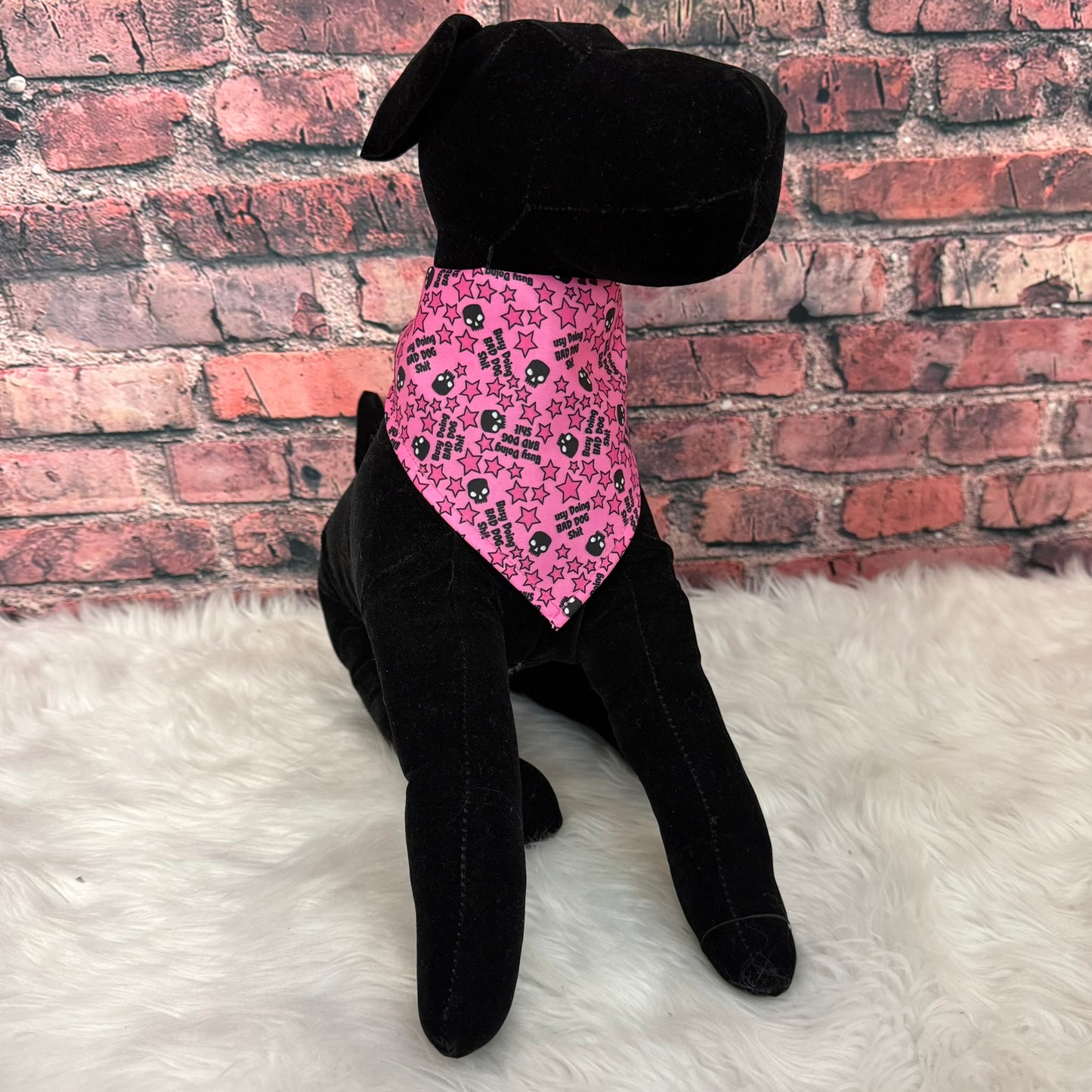 Busy doing Bad Shit Bandana Pink - Small (16") 10 pack