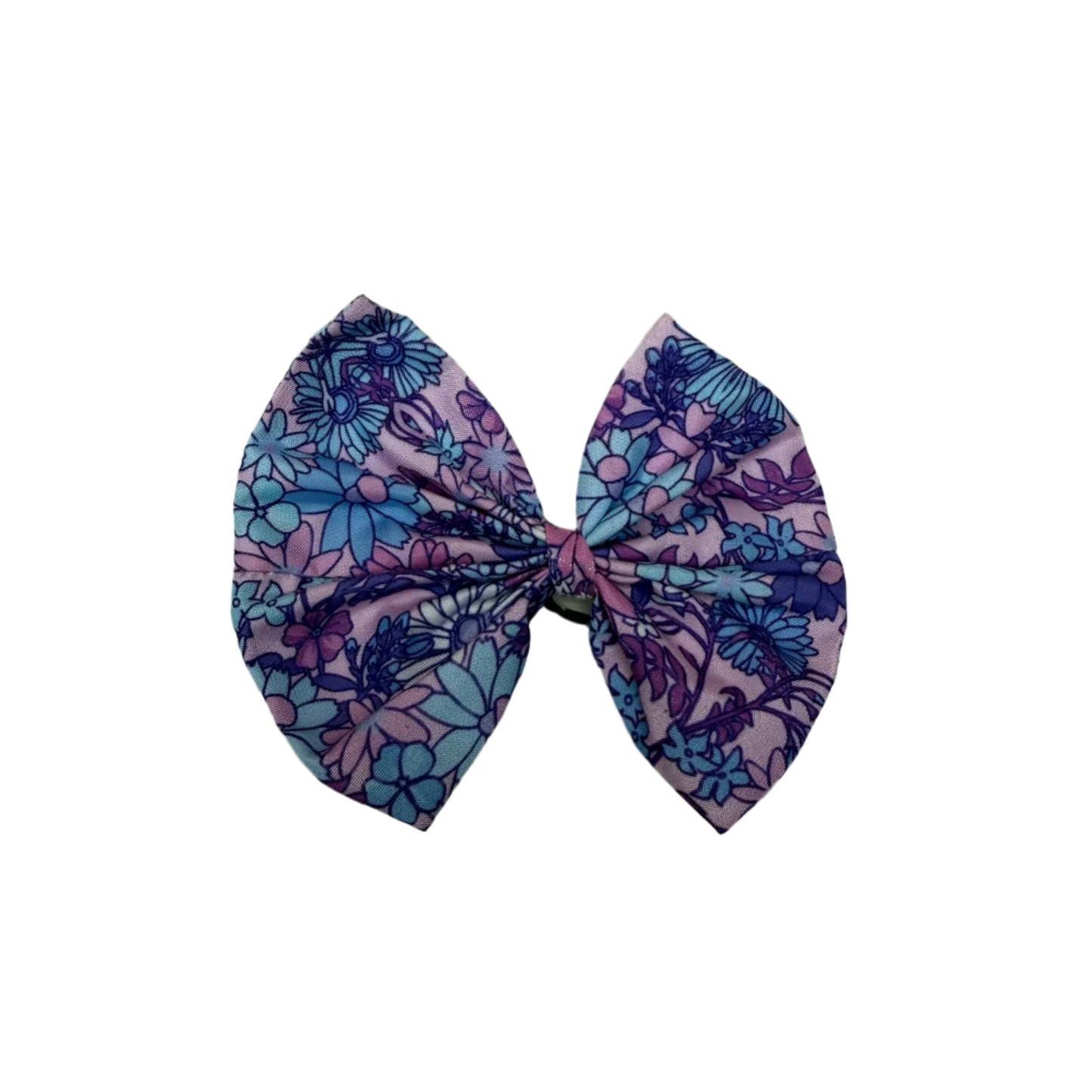 PURPLE FLORAL BOWS - 6 PACK