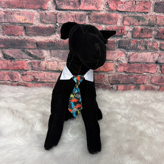 DINO SHIRT COLLAR AND TIE S/M -   4 PACK