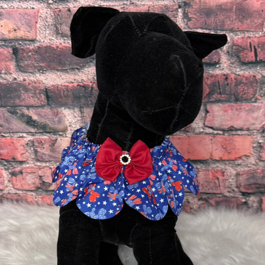 RED WHITE BALLOON DOG RUFFLE - 4 PACK