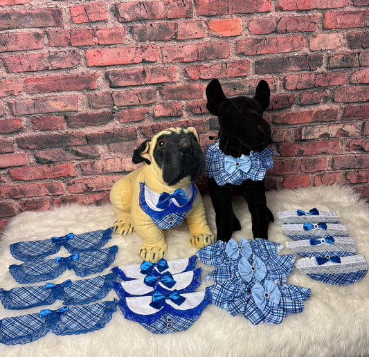 BLUE PLAID 16 PC BUNDLE