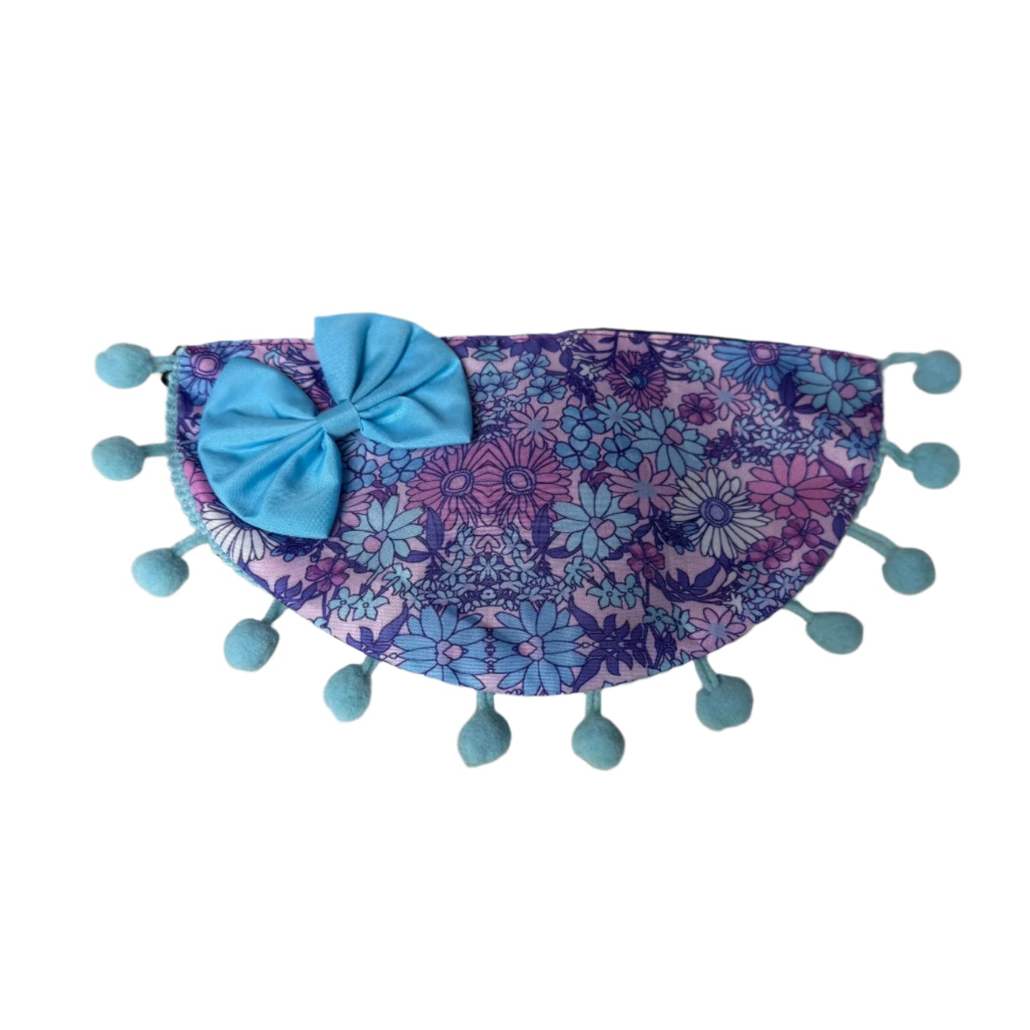 PURPLE FLORAL TIE-ON accessory- 4 PACK