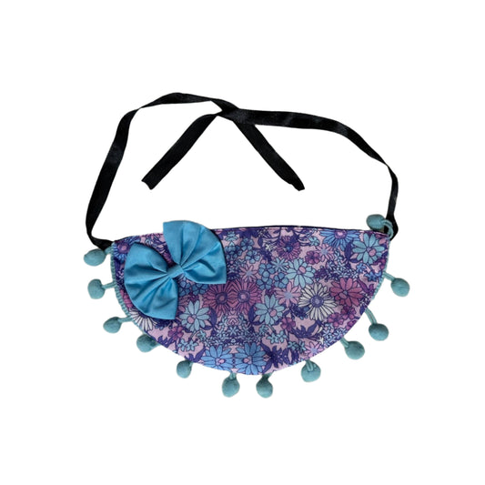 PURPLE FLORAL TIE-ON accessory- 4 PACK