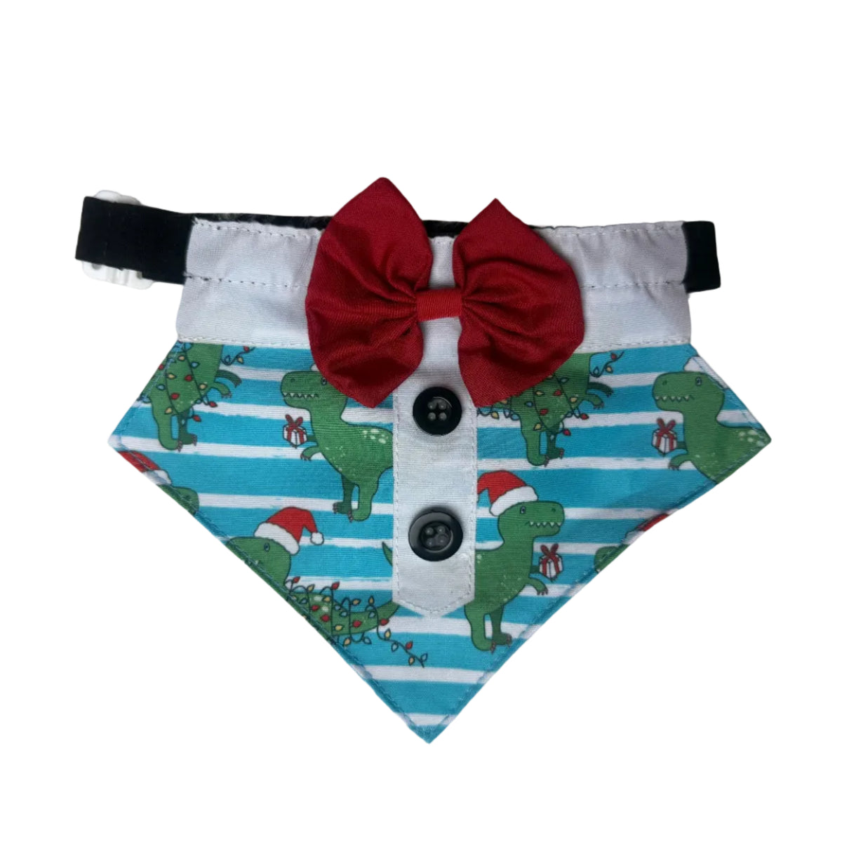NEW CHRISTMAS DINO BIB-4PK