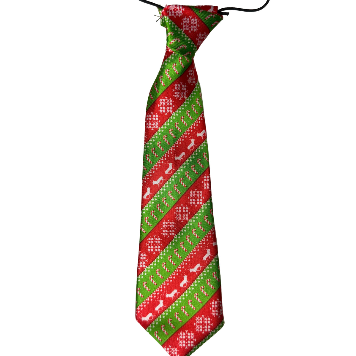 SILK CHRISTMAS TIE-RED-GREEN PRINT-4PK