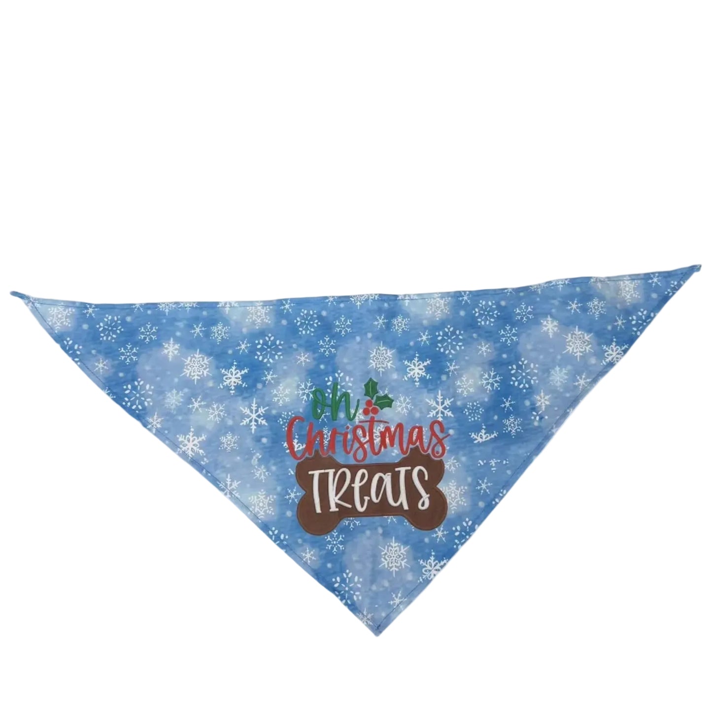 NEW CHRISTMAS TREATS BANDANA - LARGE - 8 PACK