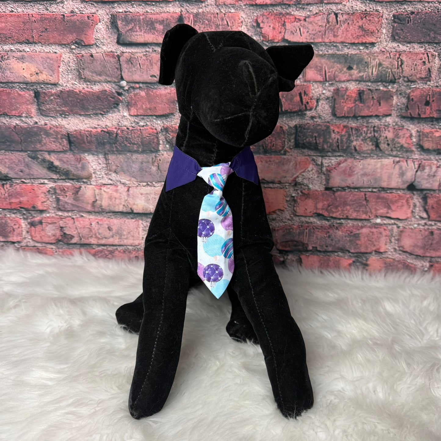 NEW PURPLE ORNAMENTS SHIRT COLLAR AND TIE - SMALL- 4 PACK