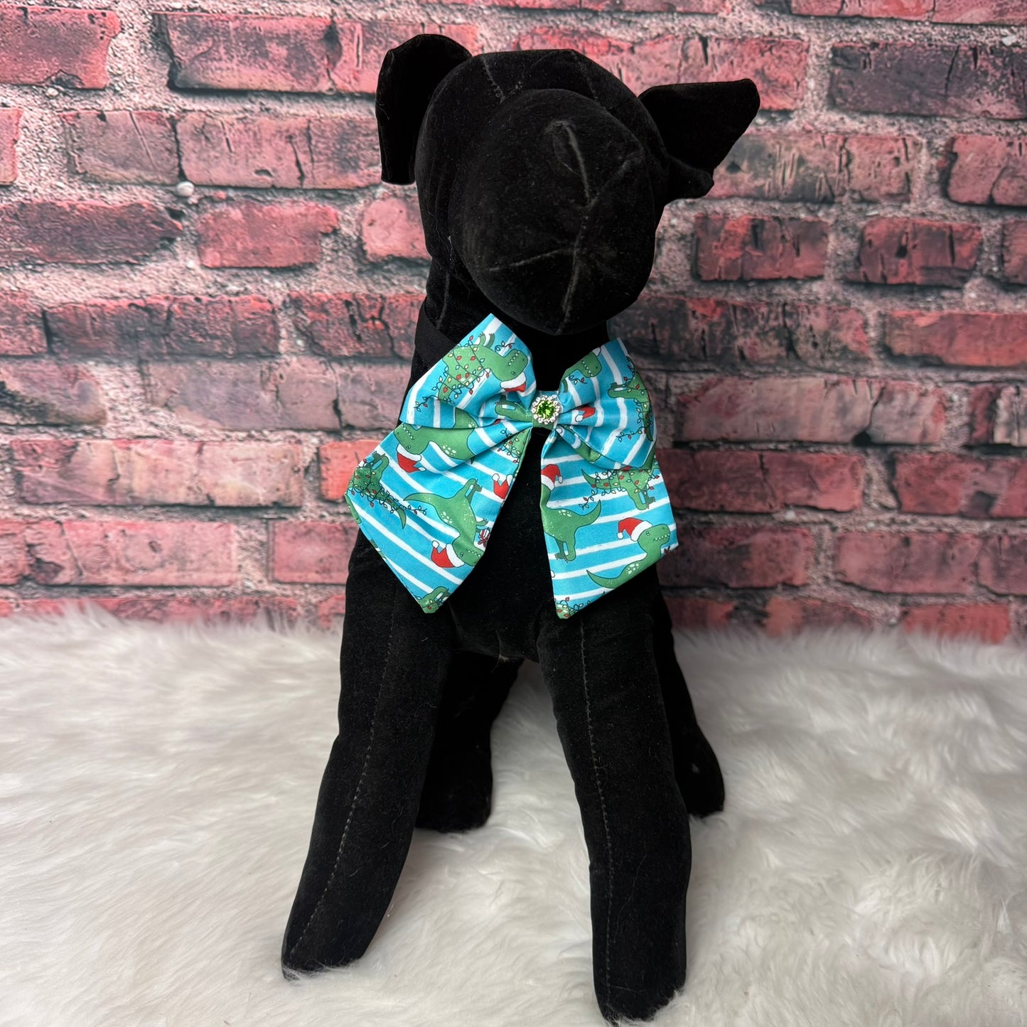 NEW CHRISTMAS DINO BOW TIE WITH TAILS - 4 PACK