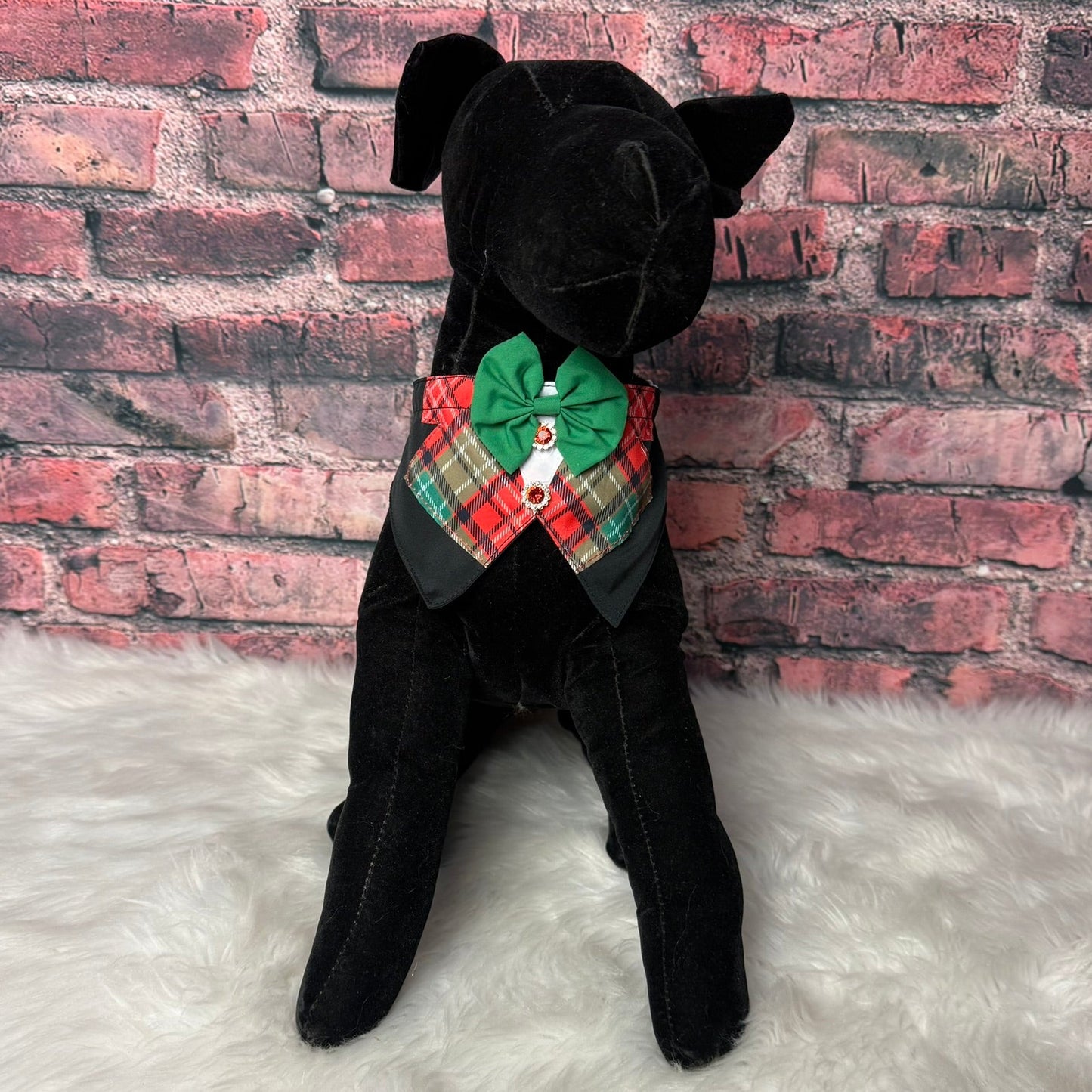 NEW CHRISTMAS PLAID TUX - 4 PACK