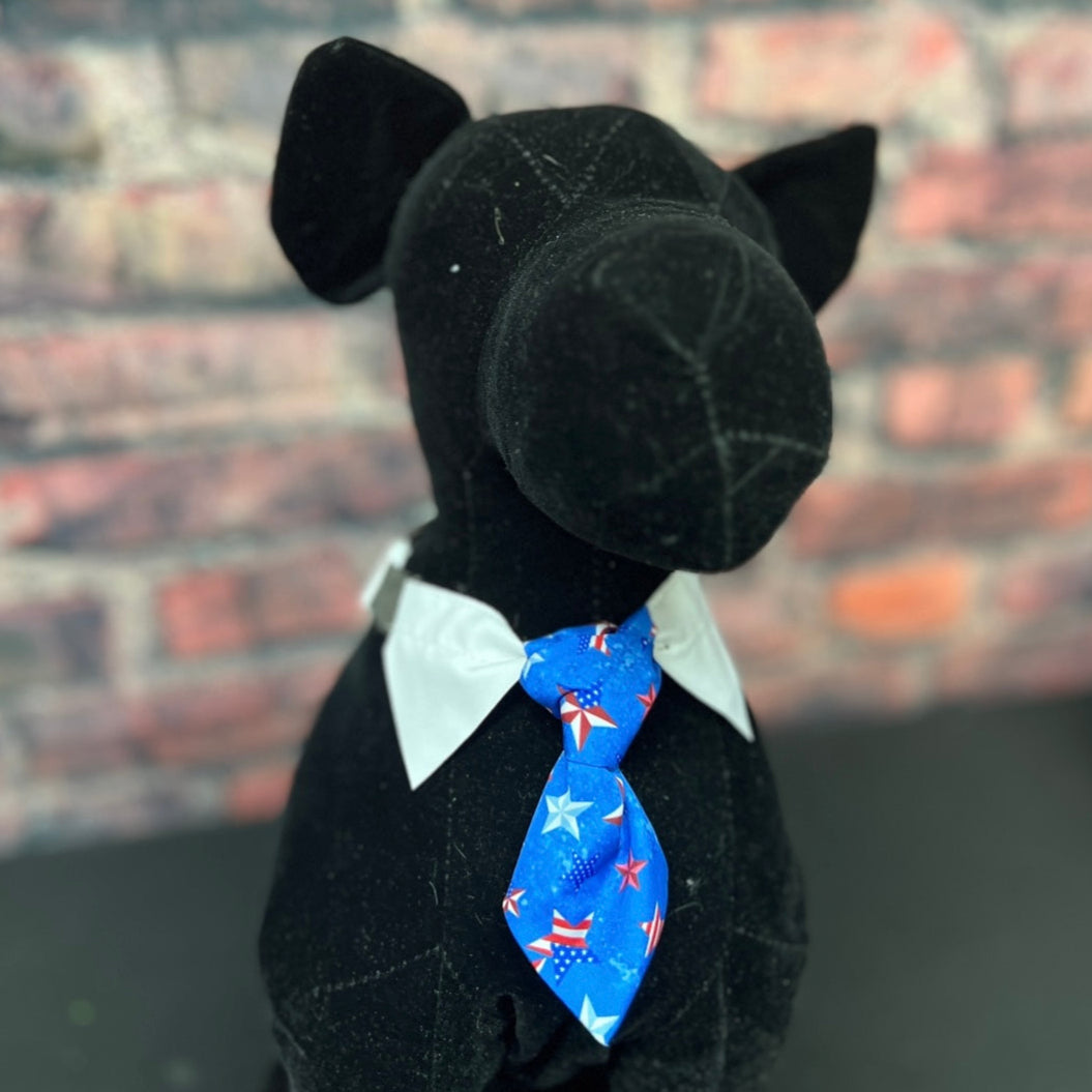 PATRIOTIC SHIRT COLLAR AND TIE -S/M- 6 PACK