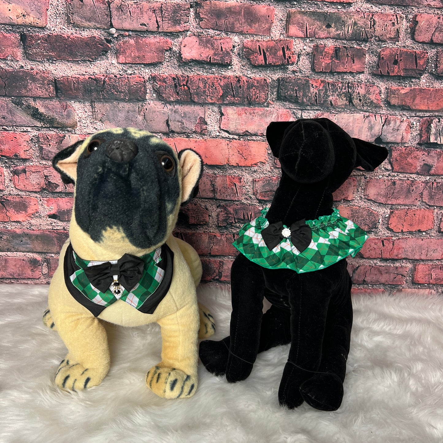 GREEN ARGYLE BIG BOY BIB 4 PACK