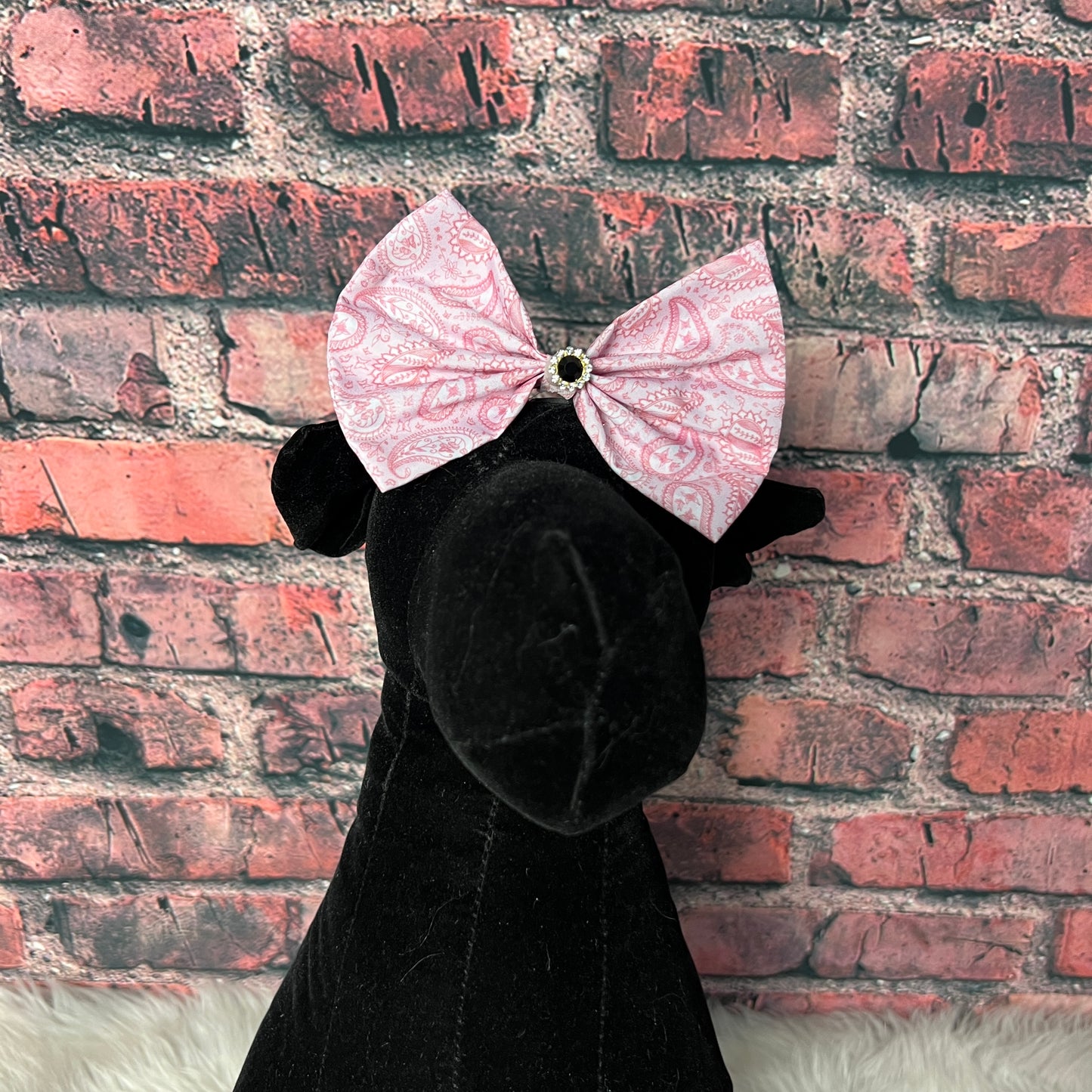 PASTEL PINK PAISLEY OVERSIZED BOW 6 PACK