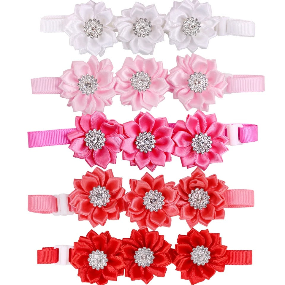 Triple bling neck band PINK 6 pack