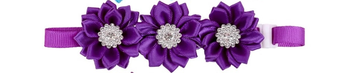 TRIPLE BLING NECKBAND - PURPLE - 5 PACK