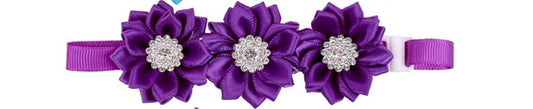 Triple bling neckband. PURPLE 6 pack