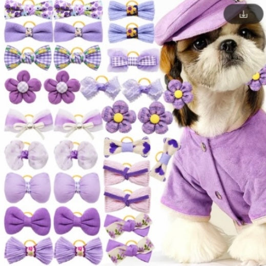 PURPLE BOW ASSORTMENT 30 PIECES