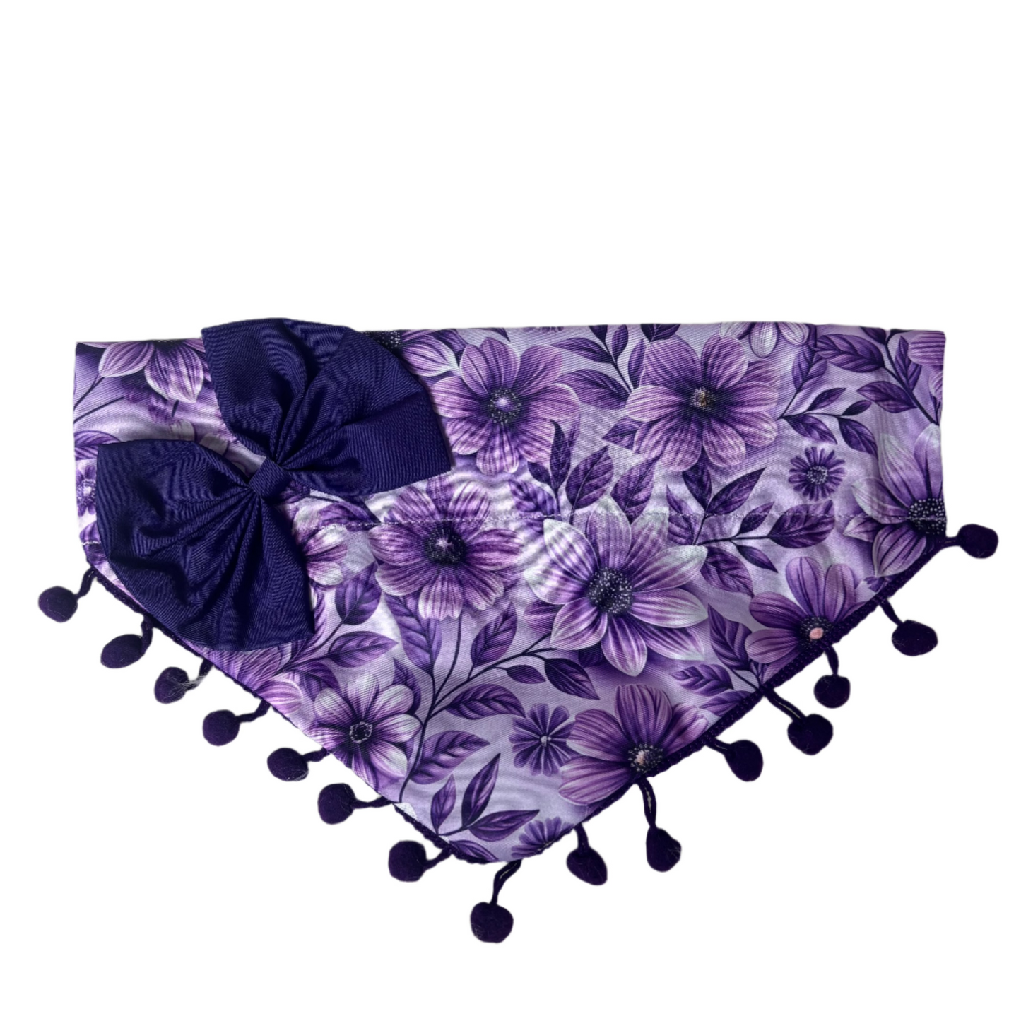 Purple Floral OTC BANDANA - 4 Pack