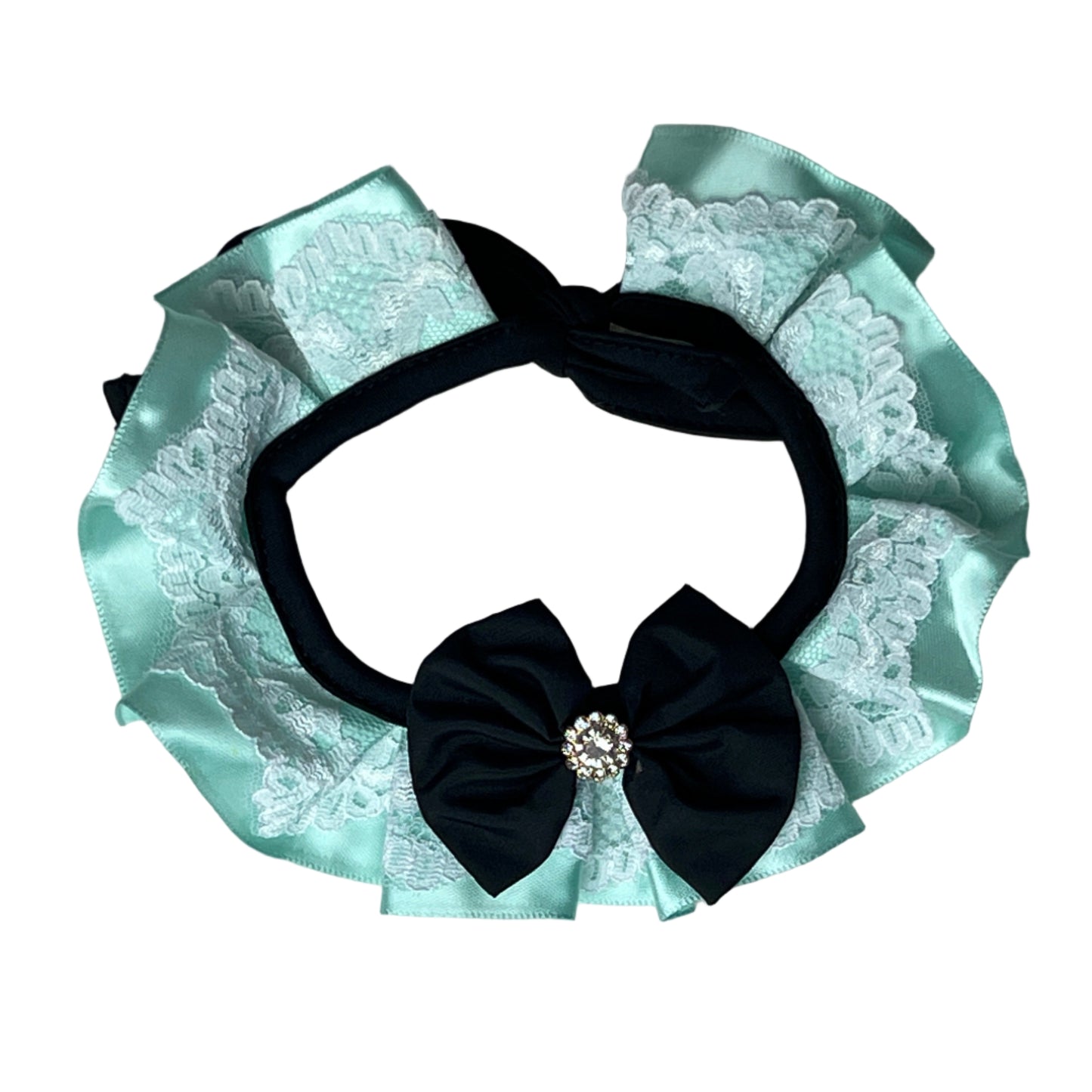 NEW MINT SATIN RUFFLE -4 PACK