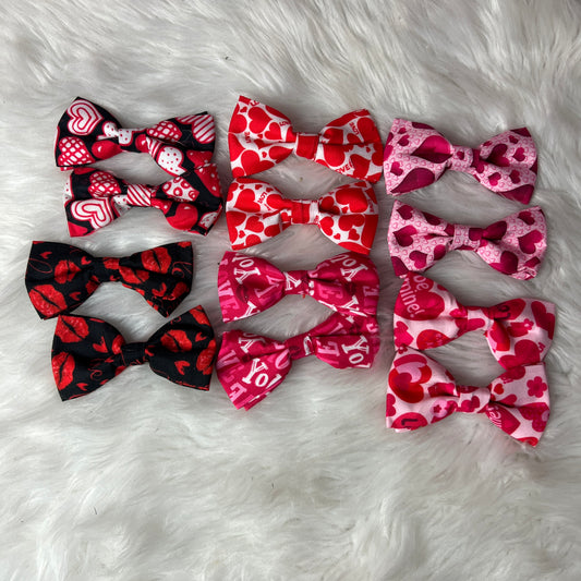 VALENTINES COLLAR BOWTIE - ASSORTED 12 PACK