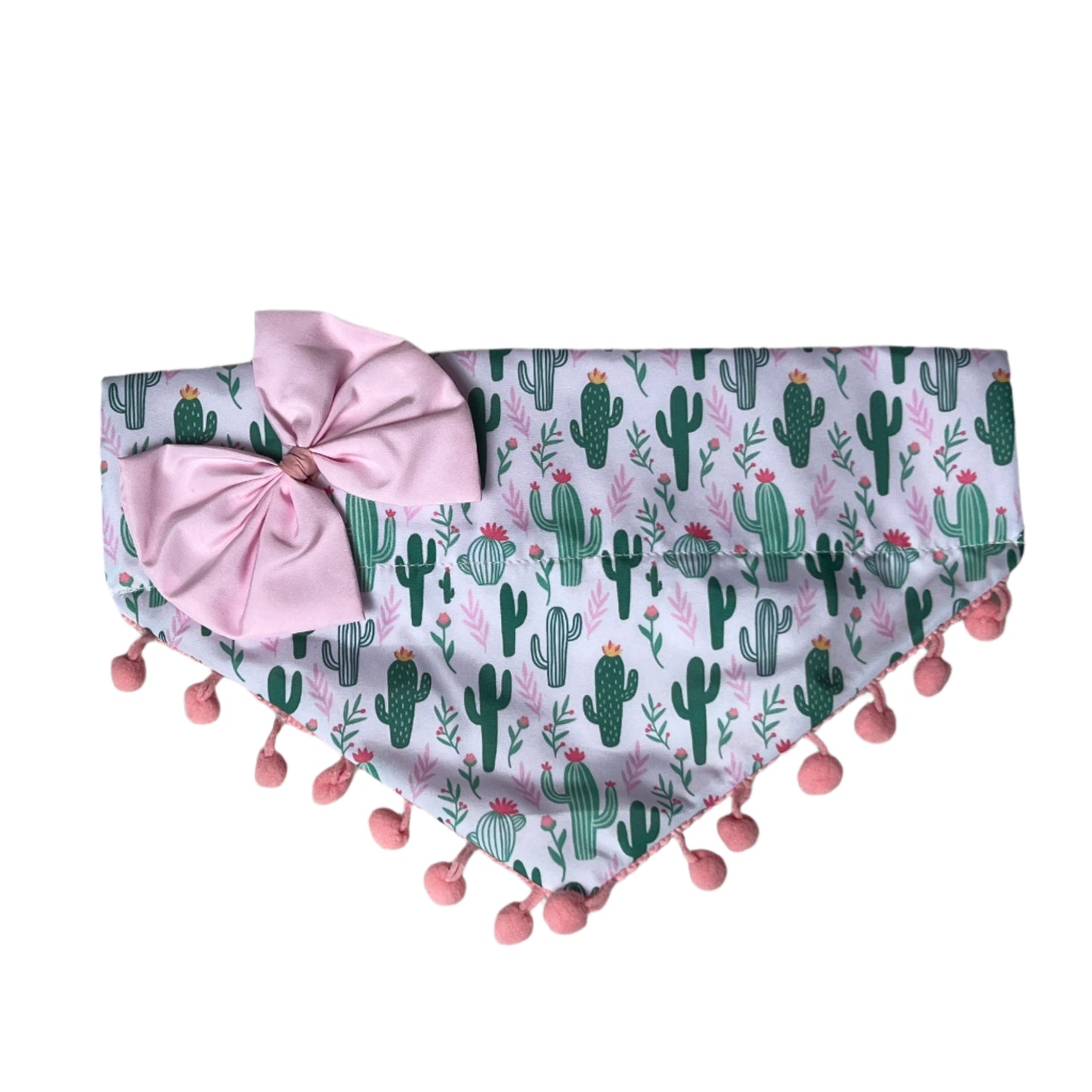 CACTUS with POM TRIM OTC BANDANA - 4 PACK