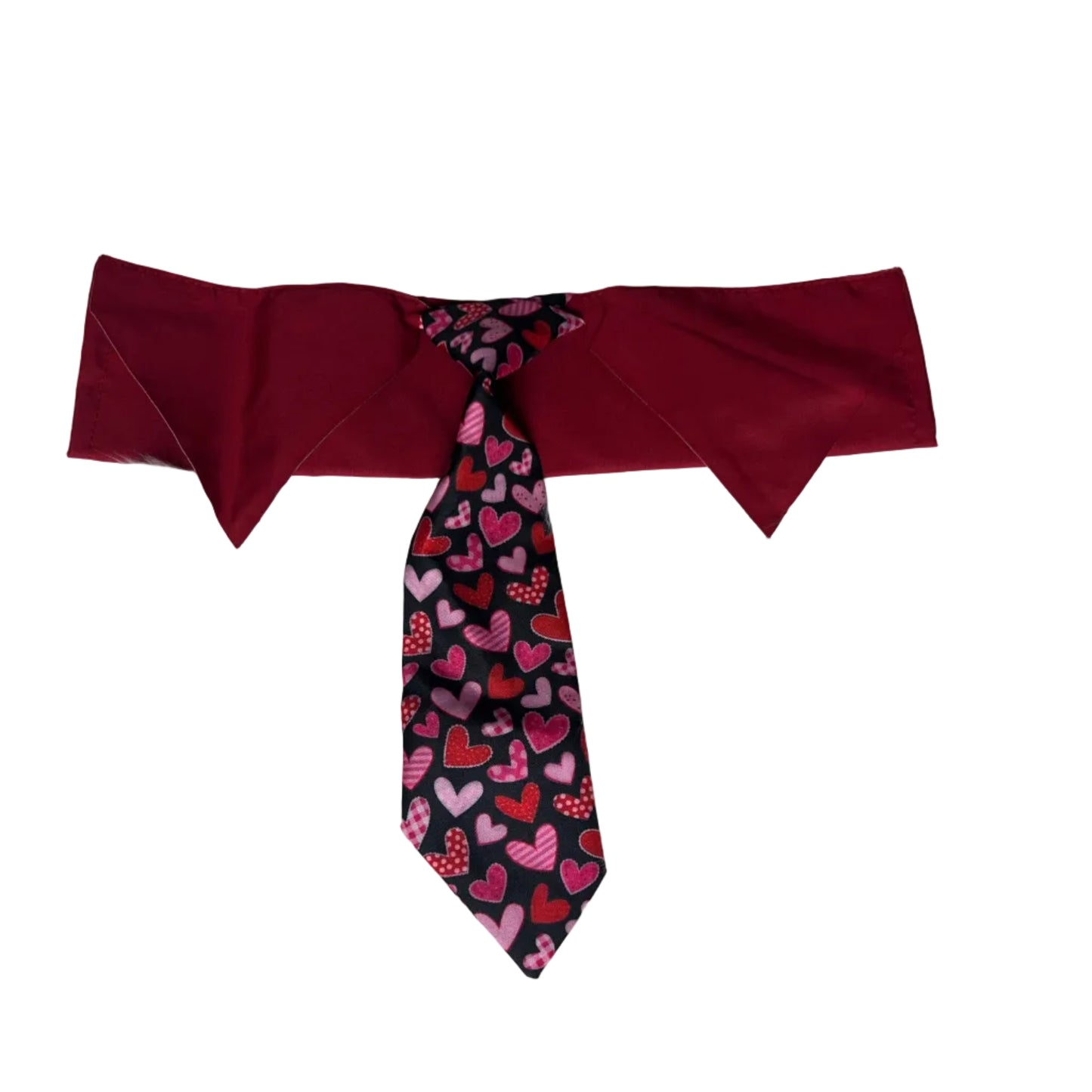 HEARTS OVER THE COLLAR SHIRT AND TIE