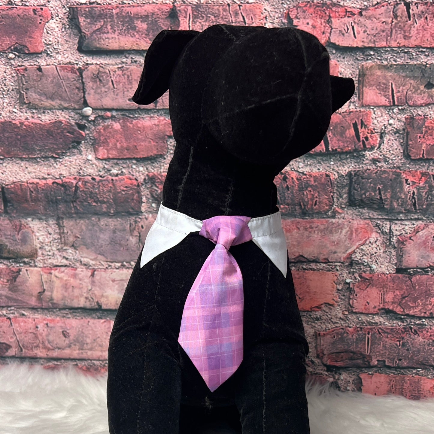 NEW PURPLE PLAID TIE SMALL