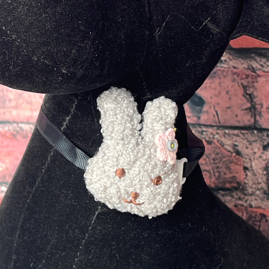 GRAY PLUSH BUNNY NECKBAND-6 PACK