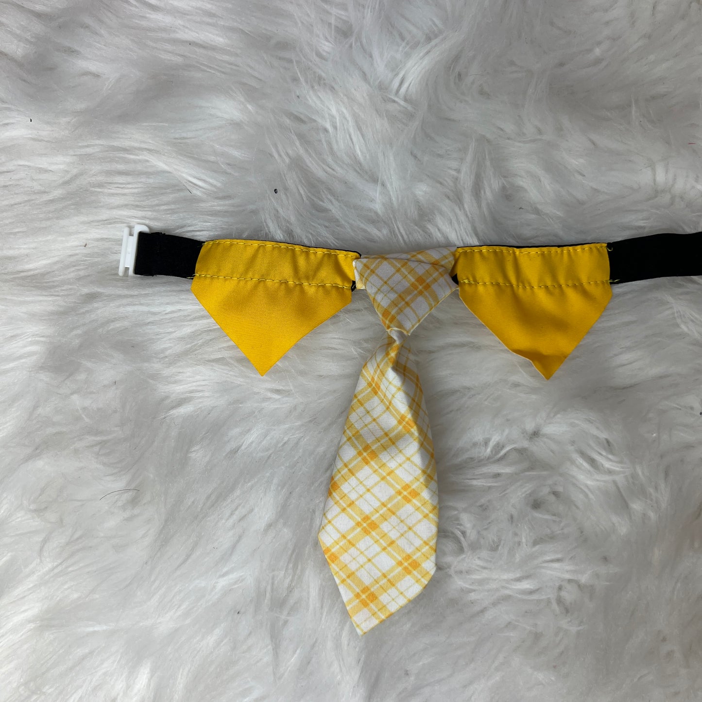NEW YELLOW PLAID TIE SMALL 4 PACK