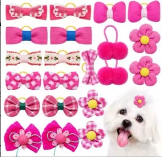 PINK BOW ASSORTMENT 21 PC