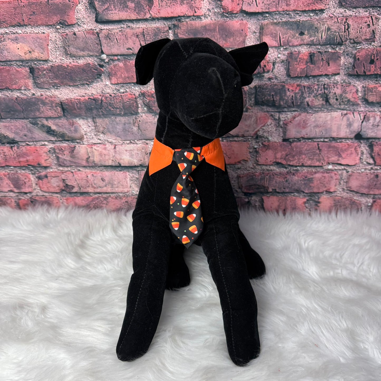 CANDY CORN SHIRT COLLAR WITHY TIE-4 PK SMALL