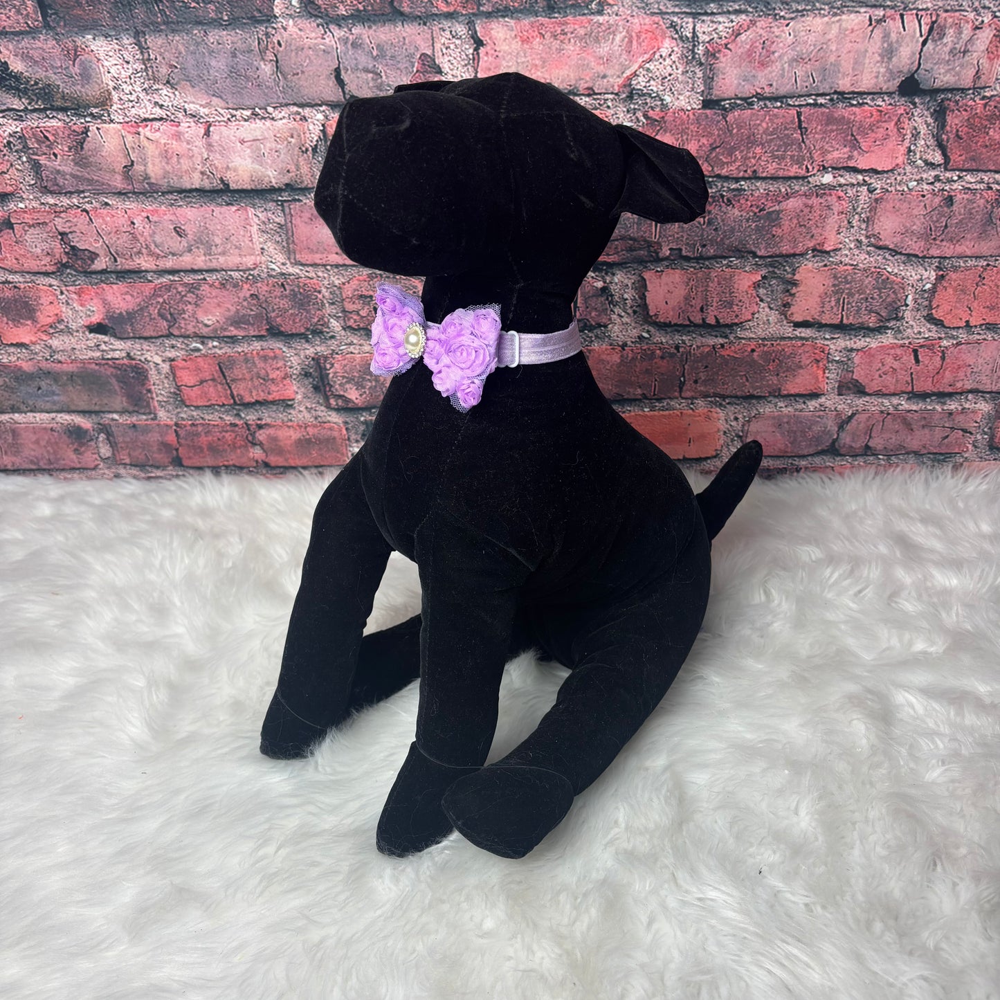 RUFFLED ROSE BOWTIE - LAVENDER - 6 PACK