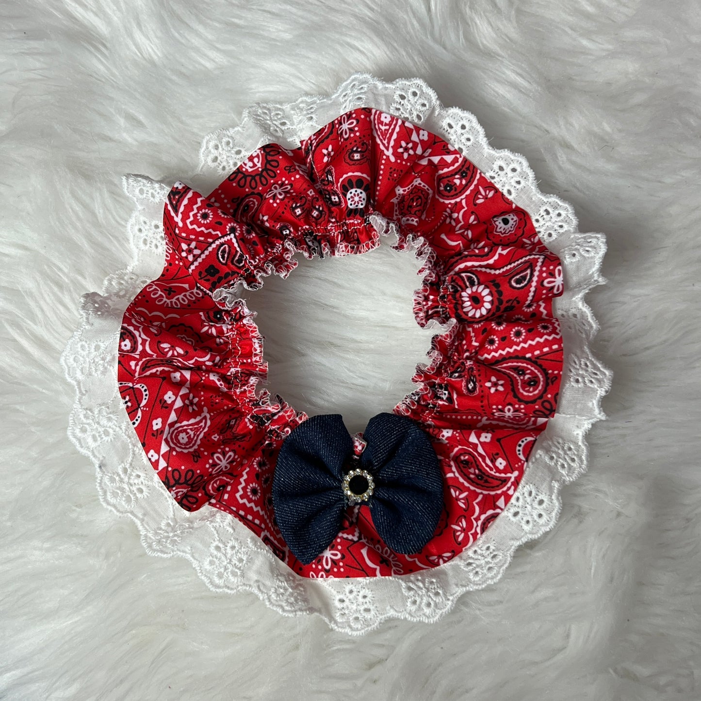 Denim / Red Ruffle - 4 Pack