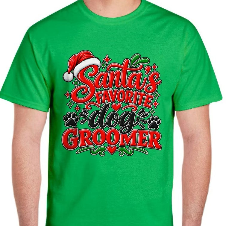SANTAS FAVORITE GROOMER T-SHIRT