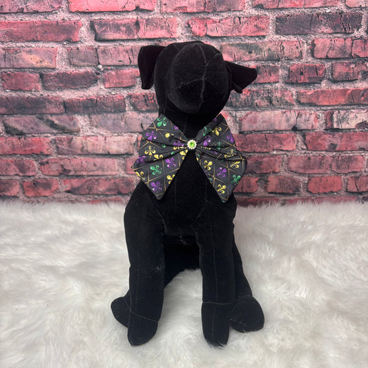 Mardi Gras Bowtie W/ Tails - 6 Pack