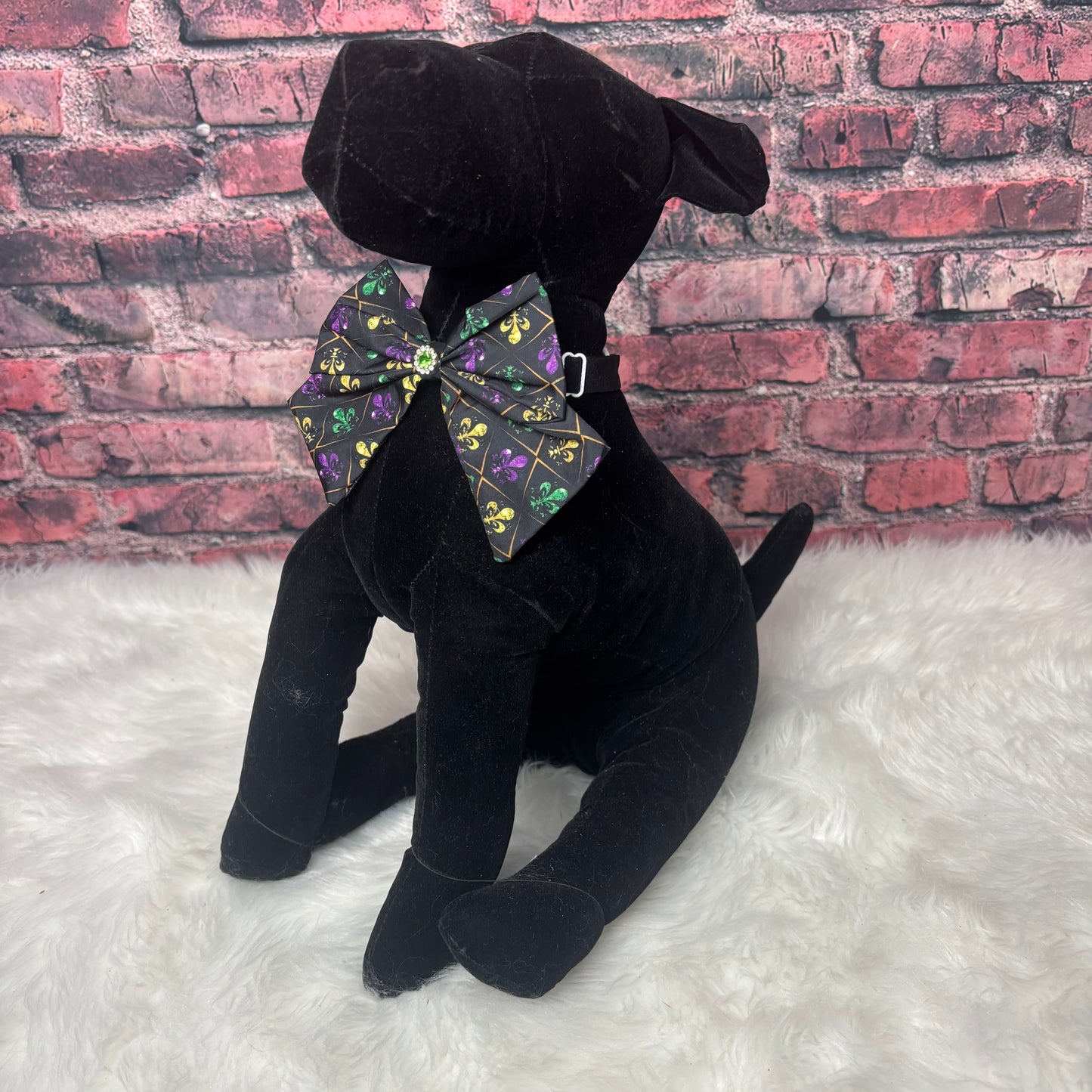 Mardi Gras Bowtie W/ Tails - 6 Pack