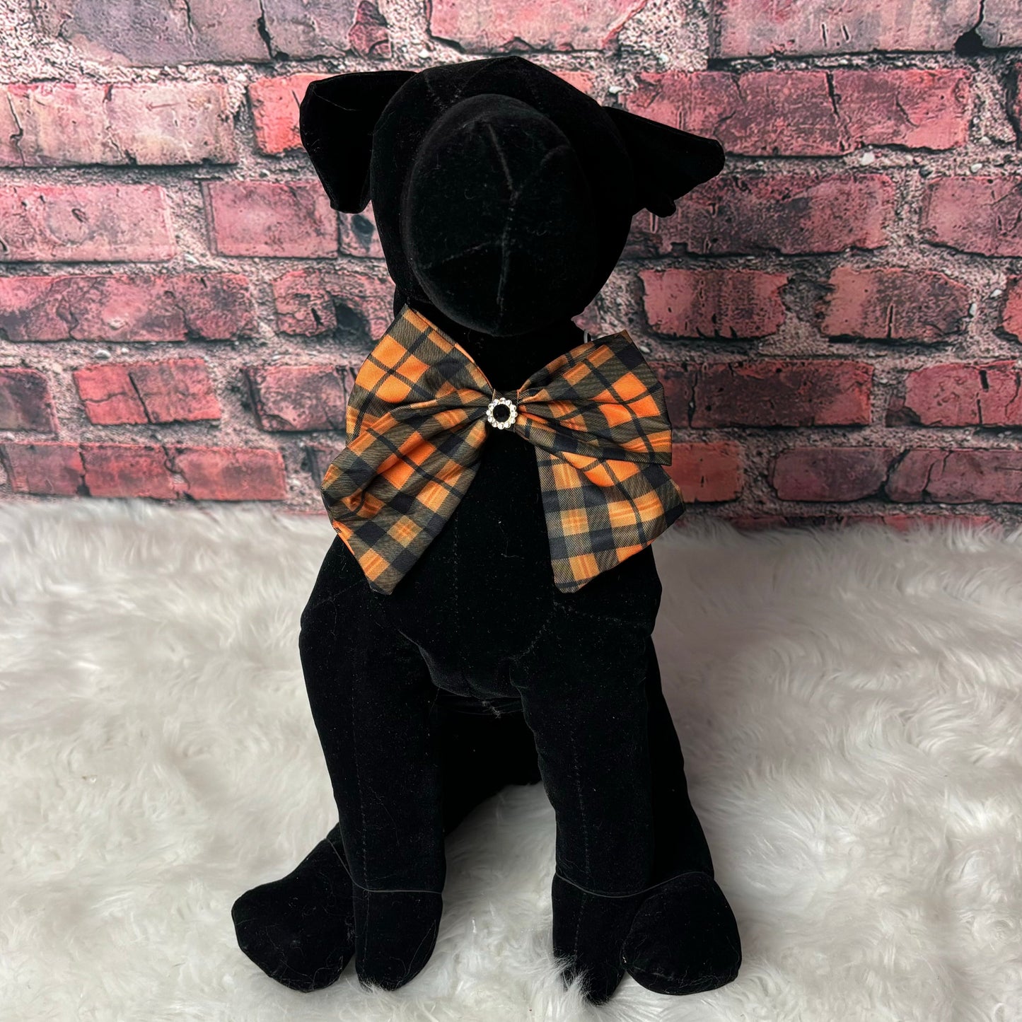 BLACK & ORANGE BOWTIE W/ TAILS- 6 PACK